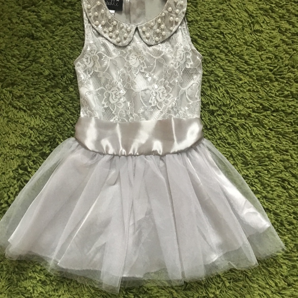 Silver formal dress